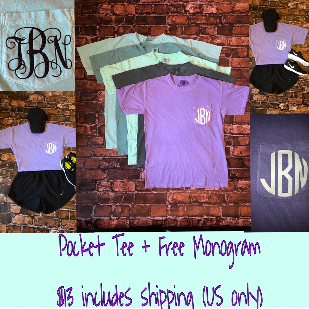 SOLD OUT‼️ Comfort Colors T-Shirt + Free Monogram